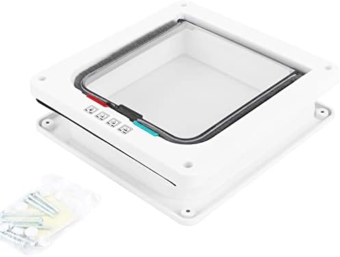 4Way Lockable Smart Cat Door for Walls and Doors, Double Flap Pet Entry with Insulating Panel, Suitable for Cats and Small Dogs