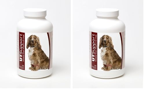 Healthy Breeds English Cocker Spaniel Cranberry Chewables - UT Support - Effective in Helping Fight Harmful Bacteria & Prevent Infection in Your Dog's Bladder - 75 Count (Pack of 2)