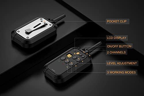 PATPET Dog Training Collar with Remote- 3/4 Mile Range E Collar Waterproof Rechargeable Shock Collar for Large Dog(15-140lbs)