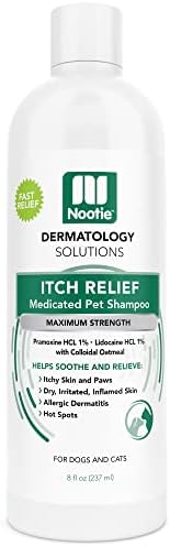 Nootie Itch Relief Shampoo for Dogs and Cats, Relieves Itchy Skin Medicated Pet Shampoo, Sold in Over 10,000 Vet Clinics and Pet Stores Worldwide, 8 oz