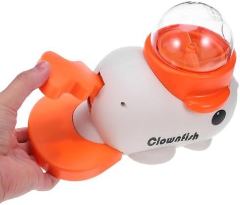 LIOOBO Interactive Whale Shaped Dog Treat Dispenser with Button Press and Rotating Slow Feeder Design, Portable Abs Material for Training and Travel