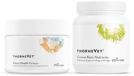 ThorneVet Heart Health Formula and Canine Basic Nutrients Soft Chews Bundle