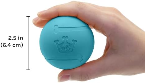 Chew King Flavored Rubber Ball Collection, 2.5 Inch Peanut Butter Flavor Rubber Balls 3-Pk