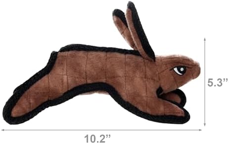 TUFFY® : Jr Rabbit Dog Toy: Ultra Durable Plush Toy with Multiple Layers & Reinforced Seams, Washable and Floats, Original Construction