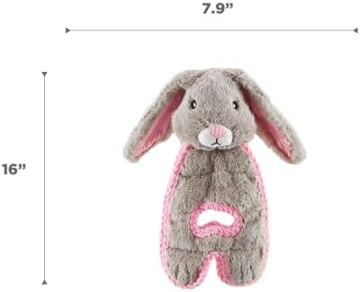 Outward Hound by Charming Pet Cuddle Tugs Bunny Plush Squeaky Dog Toy