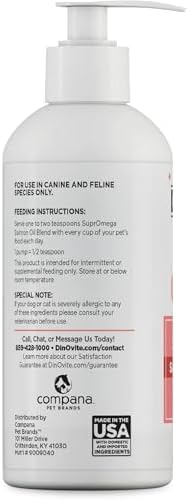 Dinovite SuprOmega Salmon Oil for Dogs & Cats, Skin & Coat Support, 16 oz