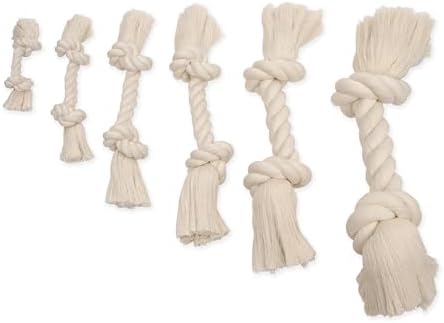 Mammoth Pet Products Dog,Flossy Chews 100-Percent Cotton White Rope Bone, Large, 14-Inch (10006V)
