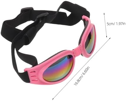 TOYANDONA 3pcs Lightweight Plastic Sunglasses for Dogs with Nonslip Adjustable Strap, Fashionable Eyewear for Medium Breeds, for Driving and Travel Outdoor Activities