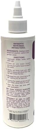 Violet Pet Ear Cleaner, 8 oz Provides Immediate Relief from Itching, Irritation, Inflammation and Odor. Ends Chronic Ear Infection Cycle.