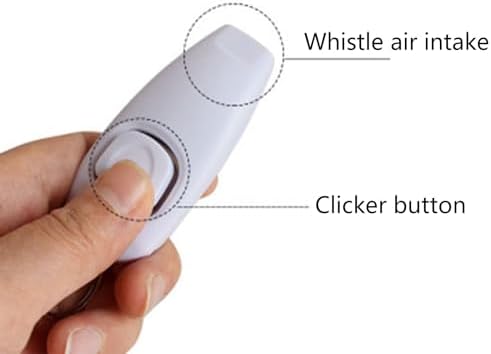 Pet Training Clicker and Sound Trainer with Keyring, Dog Clicker Combo for Behavioral Training, 8 Colors