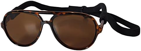 G010 Dog Pet Costume Prop Aviator Sunglasses Medium Breeds 20-40 lbs (Tortoise Brown)