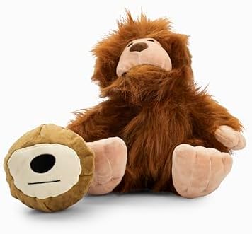 Flourish Pets 3 in 1 Multi-Layer Chew Toy for Active Dogs | Non-Toxic BPA Free Double Stitched Soft Fabric Exterior Dog Toys | Long-Lasting Dog Plush Toys (Large Sasquatch 11")