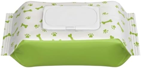 80 Pcs Gentle Cotton Pet Wipes for Sensitive Skin, Dog Wipes for Paws, Eyes, Butt with Sealable Flip-Top, Cat