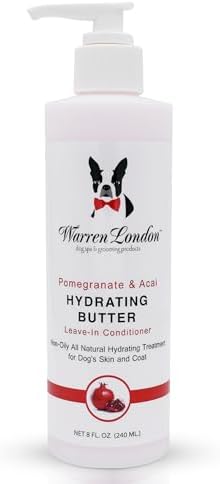 Warren London - Hydrating Butter For Dogs Skin & Coat,8 Oz,Pomegranate & Acai