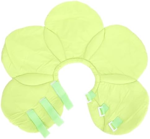 Soft Cloth Dog Recovery Collar, Adjustable Hook and Loop Pet Cone E-Collar, Post Surgery Protective Neck Cone for Small Medium Dogs & Cats(M,Green)