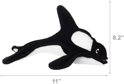 TUFFY® 2 Pack Fish Killer Whale Ultra Durable Plush Dog Toys