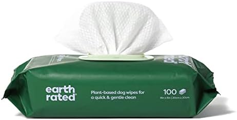 Earth Rated Ear Wipes & Grooming Wipes Bundle - Includes 60 Wild Oat-Scented Pet Ear Wipes and 100 Lavender-Scented Grooming Wipes.