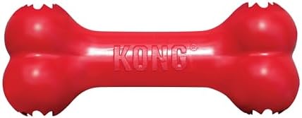 KONG Goodie Bone, Natural Rubber Treat-Dispensing Toy, Red, for Medium Dogs