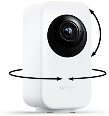 WYZE Indoor Cam Pan, 2K Pan-Tilt Security Camera for Baby/Pet Monitoring