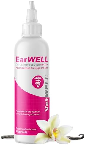 VetWELL Ear Cleaner for Dogs and Cats - Sweet Pea Vanilla - 8 oz