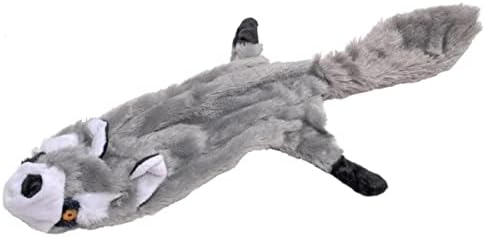 Jeffers Pet Thinnies, 21" | Unstuffed with Squeaker and Rope | Raccoon