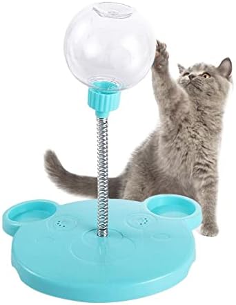 Pet Toy Treat Dispenser, Interactive Treat Leaking Toy for Cat Dog Slow Feeder Funny Pet Product Accessories(Blue)