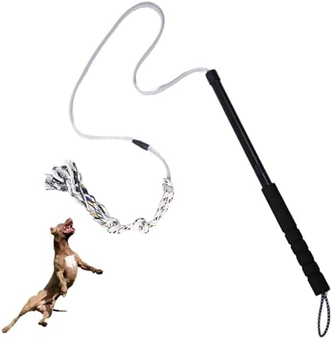 Flirt Pole for Dogs Interactive Dog Toys Durable Heavy Duty Dog Flirt Pole Suitable for Small and Medium Dogs Great Exercise and Training Tool Multifunction Dog Enrichment Toys