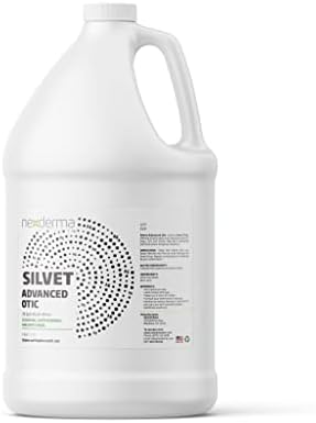 NEXDERMA Silvet Pets Ear Cleaner for Dogs & Cats - Advanced Otic Veterinary Ear Cleaner Formula | Reduce Ear Scratching and Head Shaking Helps Alleviate Ear Infections, Itching & Control Odor - Gallon
