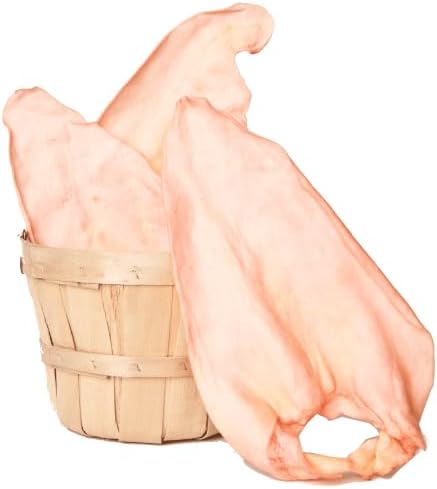 Nature’s Own Not-Rawhide Cherry Flavored Cow Ears for Dogs | Made in USA | Long Lasting Dog Chews | Safe Rawhide Alternative (Pack of 5)