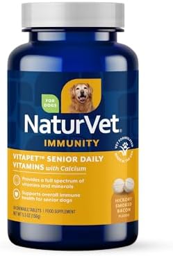 NaturVet VitaPet Senior Daily Vitamin Dog Supplements - 60 Ct