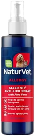 NaturVet Aller-911 Anti-Lick Paw Spray for Dogs & Cats - 8 fl oz