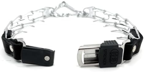 Herm Sprenger 3mm Prong Collar for Dog Training with Easy Quick Release Cliclock & ORing - German Made Dog Collar for Large Dogs (20-25" Neck)