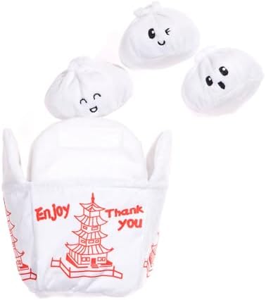 BarkBox Andi's Dumplings 4-in-1 Interactive Plush Dog Toy