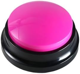 Reusable Dog Training Buttons Recordable Sound Generator for Pet Communication, Durable ABS with 3.15 Inch Design for Small Medium Dogs(Rose Red)