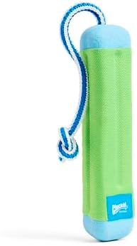 Chuckit! Amphibious Bumper Fetch Stick Toy for Dogs-Floats in Water-Interactive Dog Toys to Keep Them Busy-Tough Rubber,Nylon & Foam - Non-Slip Rope Handle - Assorted Colors, Medium (Pack of 12)