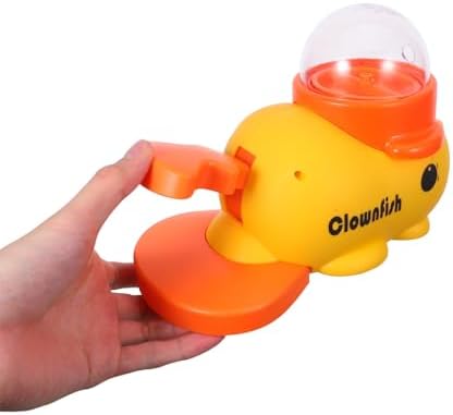 BESPORTBLE Interactive Slow Feeder with Press and Rotate Mechanism Dog Treat Dispenser Clownfish Shape Sturdy Abs Material Pet Feeder for Pet Training and Outdoor Activities
