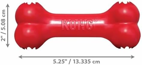 KONG Goodie Bone, Treat-Dispensing Toy, Red, for Small Dogs (Pack of 2)