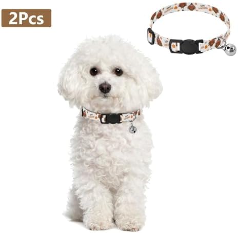 Cartoon Turkeys Kitten Collar 2 Pack Pet Collars for Cats Adjustable Length 10.6" to 17.1"