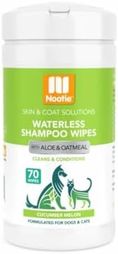 Nootie Waterless Shampoo Wipes, Cucumber Melon, Long-Lasting Fragrance