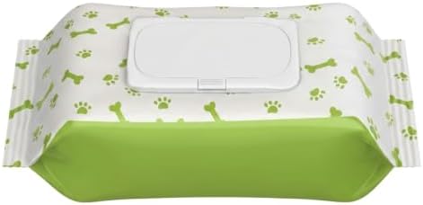 Pet Wipes 80Pcs Dog Wet Wipes Cat Dog Gentle Cotton for Sensitive Skin and Allergies with Sealable Flip-top.