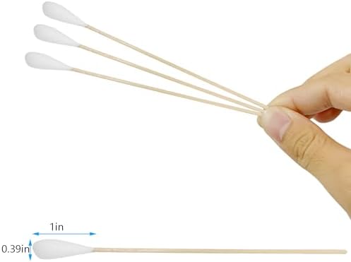 6 Inch Long Cotton Swabs (Large Size) 100pcs for Pets, Gun Cleaning or Makeup