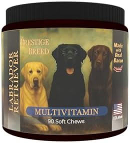 Multivitamins, Balanced Nutrition for Your Labrador, 90 Count, Made in the USA with Real Bacon