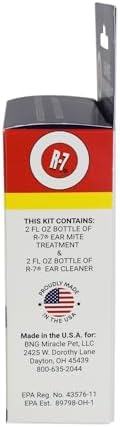 Miracle Care Ear Mite Treatment and Ear Cleaner for Dogs, 1 Ounce Bottles