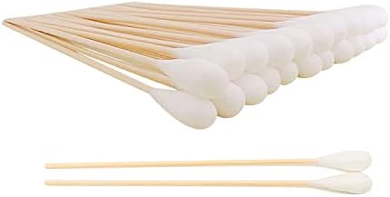 6 Inch Long Large Cotton Swabs,200pcs Large Cotton Buds with Bamboo Handle,Extra Large Tip Cotton Swabs ,Professional Big Cotton Swabs，Dogs Ears Large Cotton Swabs