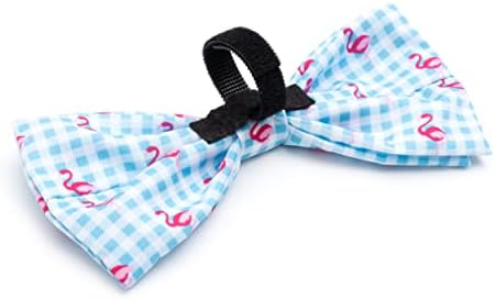 THE WORTHY DOG Everyday Patterned Pet Bow Ties for Dogs & Cats, Flamingo