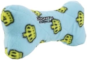 MIGHTY Tuffy 2 Pack Bone Dog Toy: Ultra Durable Plush Toy with Multiple Layers & Reinforced Seams, Washable and Floats, Vinyl Bone & Fleece