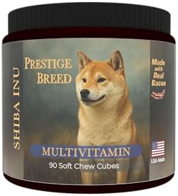 Shiba Inu Multivitamins, 90 Count, Made in the USA with Real Bacon