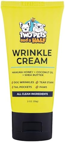 Paste for Bulldogs Wrinkle 2oz - Wrinkle Cream for Dogs, English Bulldog, Frenchie, Pug - Cleans Rashes,Tail Pockets, Dry Skin & Paws (Made in USA)