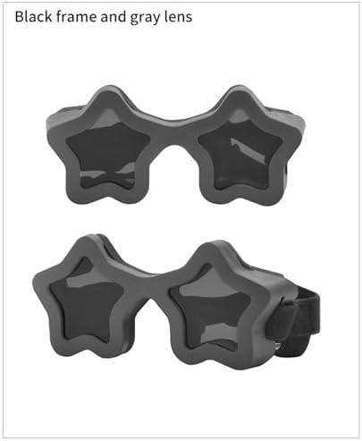 Dog Glasses Star Shape Frame Against Glasses Flexible Modifiable Bridge Easy Wipe Neat for Wilderness Expeditions Thin Pet