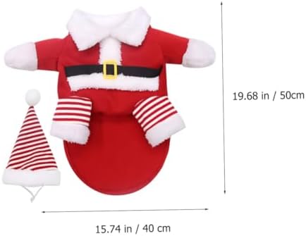 Dog Xmas Costume PET Garment Funny Eye-catching Dacron XL Set